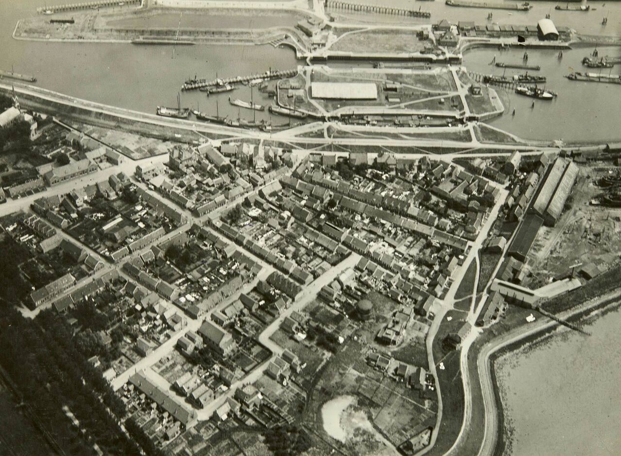 luchtfoto van Hansweert uit 1926