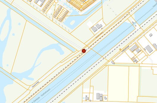 Kaart met de locatie van het vervangen van de dijktrap Havenweg in Zierikzee.