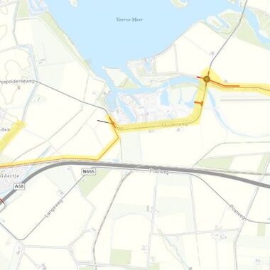 Kaartje Veerse Meer Zuid